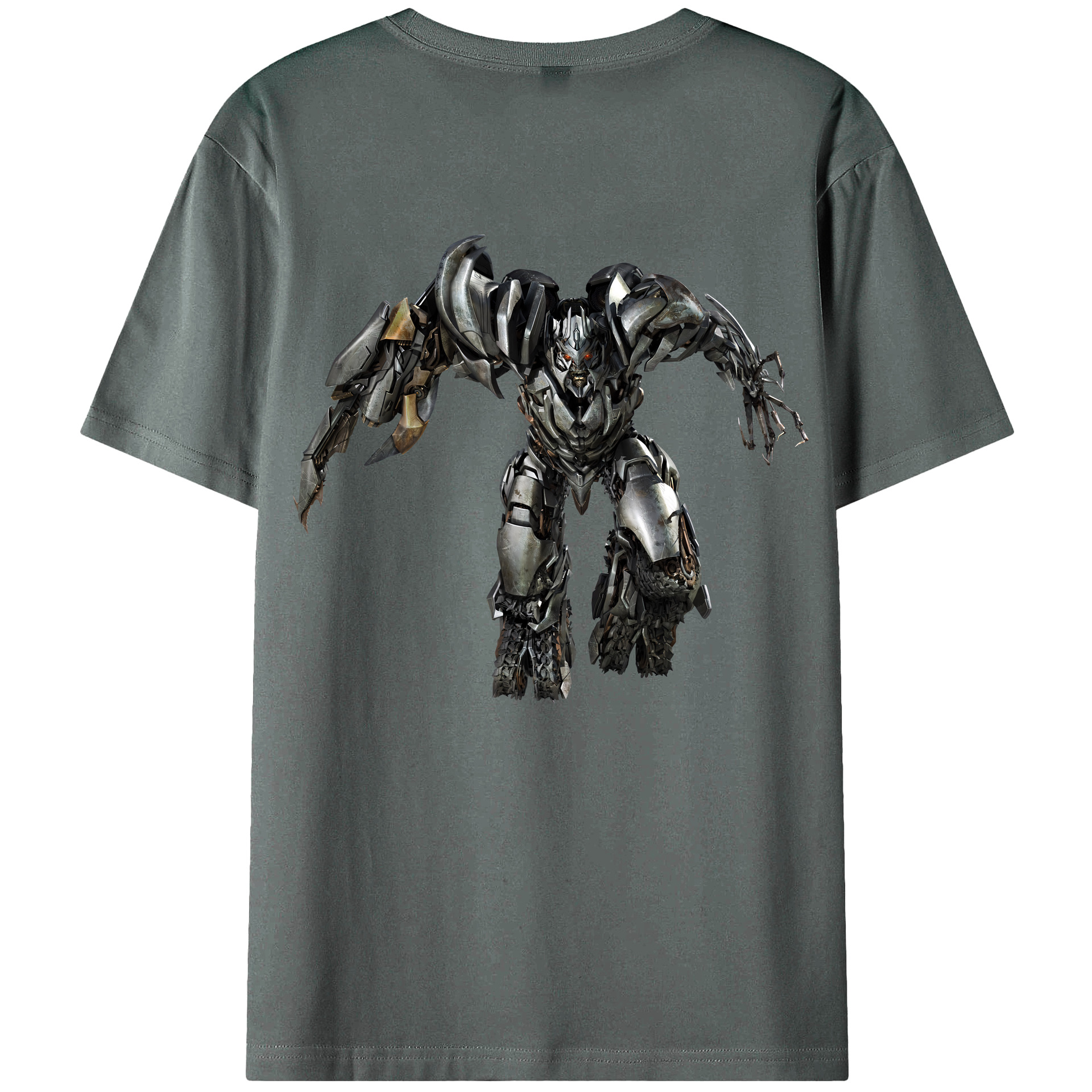 （画像用） Transformers トランスフォーマー 綿100％ メンズ半袖Tシャツ（バックプリント） 通気性